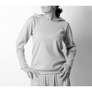Sweat femme à manches gigot, avec ou sans capuche - PERSONNALISABLE