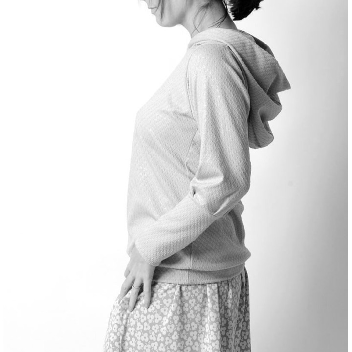 Womens sweater, leg-of-mutton sleeves, with or without hood - CUSTOM HANDMADE