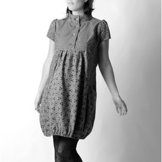 Short sleeved bubble dress - CUSTOM HANDMADE