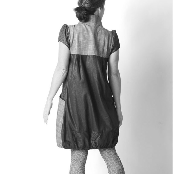 Short sleeved bubble dress - CUSTOM HANDMADE