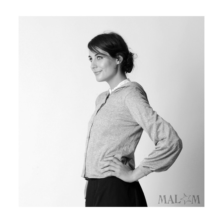 Gilet à capuche large et manches longues froncées - PERSONNALISABLE