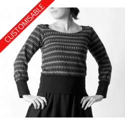 Jersey or knit top, 3/4 length sleeves - CUSTOM HANDMADE