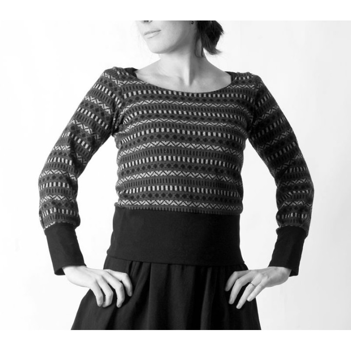 Haut maille ou jersey, manches 3/4 - PERSONNALISABLE