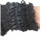 Long black cuffs with lace ruffle