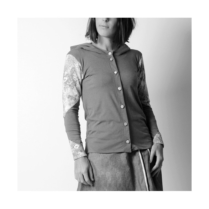 Gilet à capuche large et manches longues droites - PERSONNALISABLE