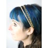 Double Gold thread headband with swirls - Wedding