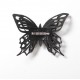 Broche papillon, cuir violet et noir original, idée de cadeaux pour elle