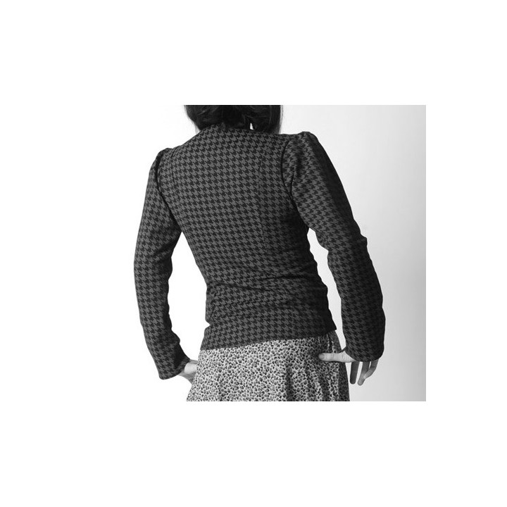 Veste cintrée en jersey, manches longues froncées - PERSONNALISABLE