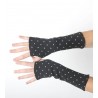 Thick black armwarmers with white stars