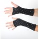 Long black jersey and starry mesh armwarmers