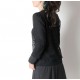 Sheer black lace sweater, 3/4 length sleeves