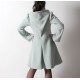 Manteau d'hiver à Capuche de Lutin en laine vert pastel idée cadeau pour elle 