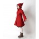 Manteau rouge d'hiver à Capuche de Lutin en laine idée cadeau pour elle