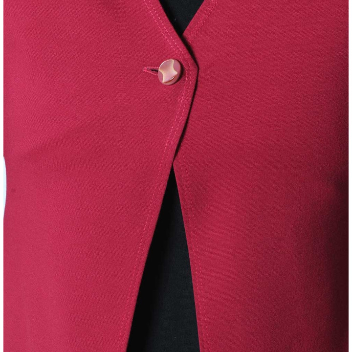 Gilet long queue de pie jersey rose fuchsia