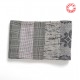 Col Echarpe original et artisanal en patchwork de tissus gris clair