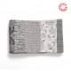 Col Echarpe original made in france en patchwork de tissus gris clair