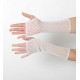 Heart patterned off-white mesh armwarmers, Wedding accessory