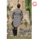 Wool and leather mens swallowtail grey jacket