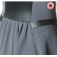 Grey and black short-sleeved dress