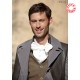 Wool and leather mens swallowtail grey jacket