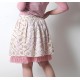 Jupe blanche et rose à jupon, Vêtements originaux femme