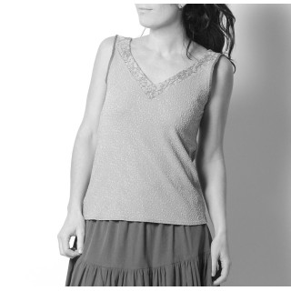 Womens V neck top - CUSTOM HANDMADE