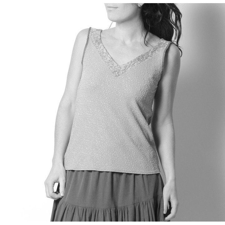 Top femme encolure en V  - PERSONNALISABLE