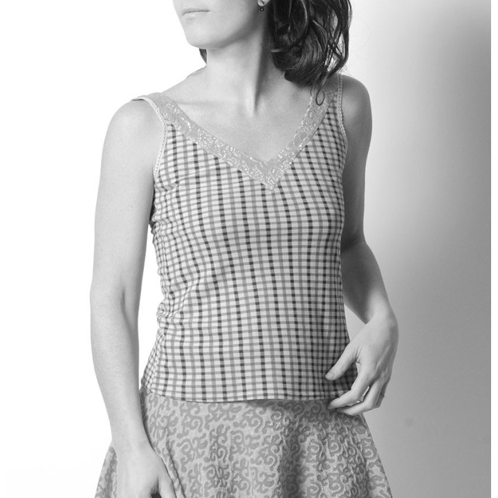 Top femme encolure en V  - PERSONNALISABLE