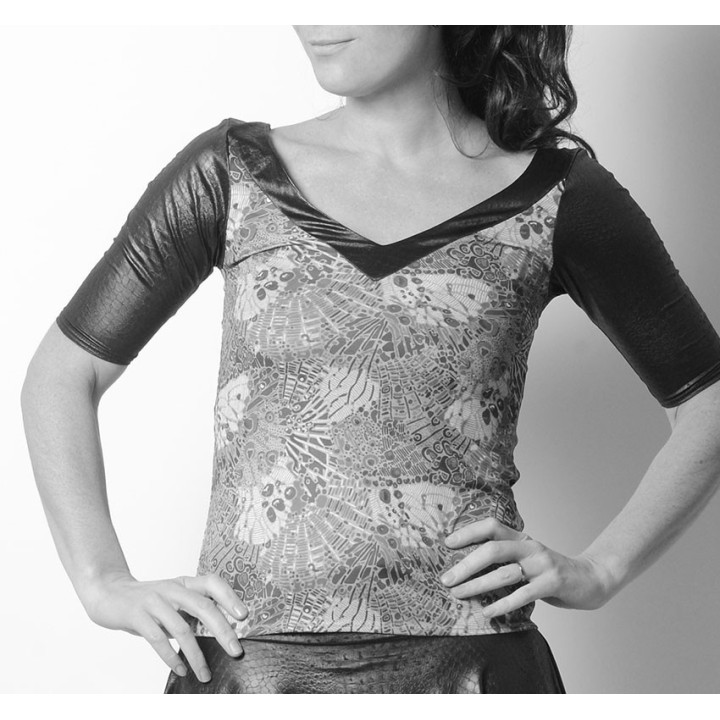 Womens V neck top - CUSTOM HANDMADE