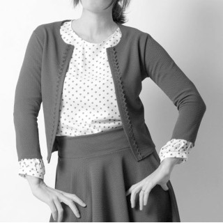 Short jersey cardigan - CUSTOM HANDMADE