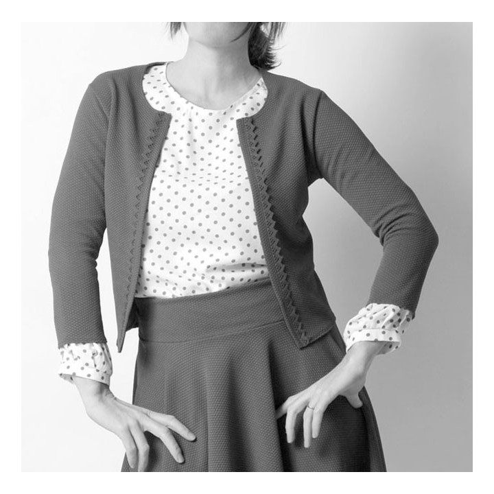 Gilet femme court en jersey - PERSONNALISABLE