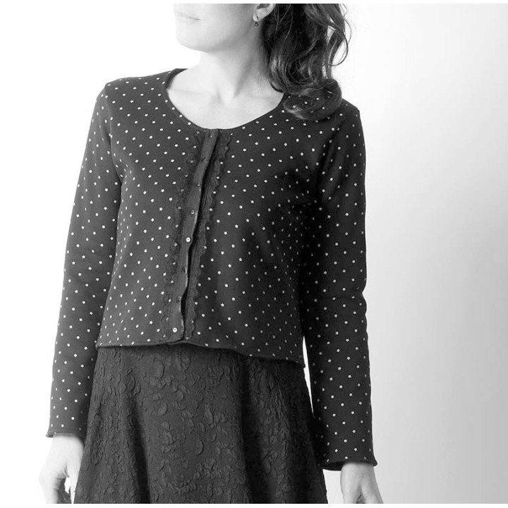 Gilet femme court en jersey - PERSONNALISABLE