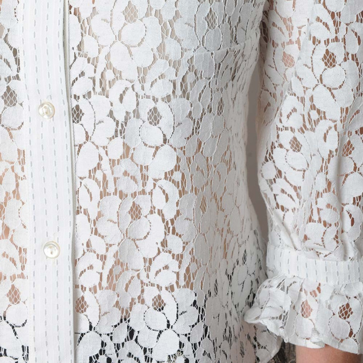 Chemisier blanc vêtements originaux fabrication artisanale