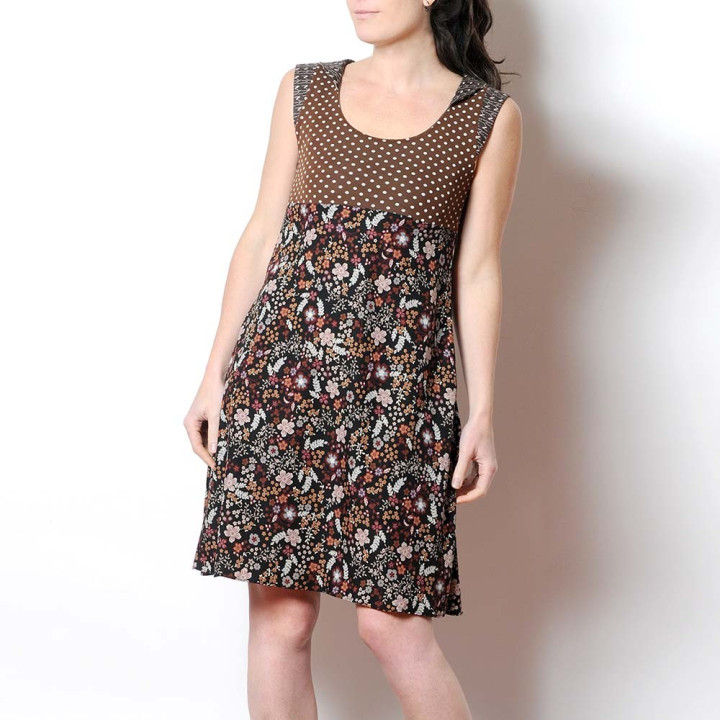 Robe marron originale fabriqué en France fabrication artisanale