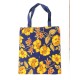 Fabric tote bag, vintage printed cotton, Reusable pouch
