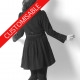 Womens swallowtail jacket, pleated back, pointy collar - CUSTOM HANDMADE