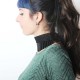 Collier ras du cou, plis en simili cuir noir