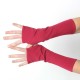 Mitaines longues fabriqué en France original made in france créateur femme rose foncé unies