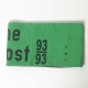 Col snood vert original made in france en coton recyclé, sac postal vintage