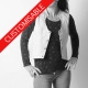 Gilet femme made in France créateur français sans manches - PERSONNALISABLE