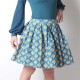 Short pleated skirt in vintage floral cotton
