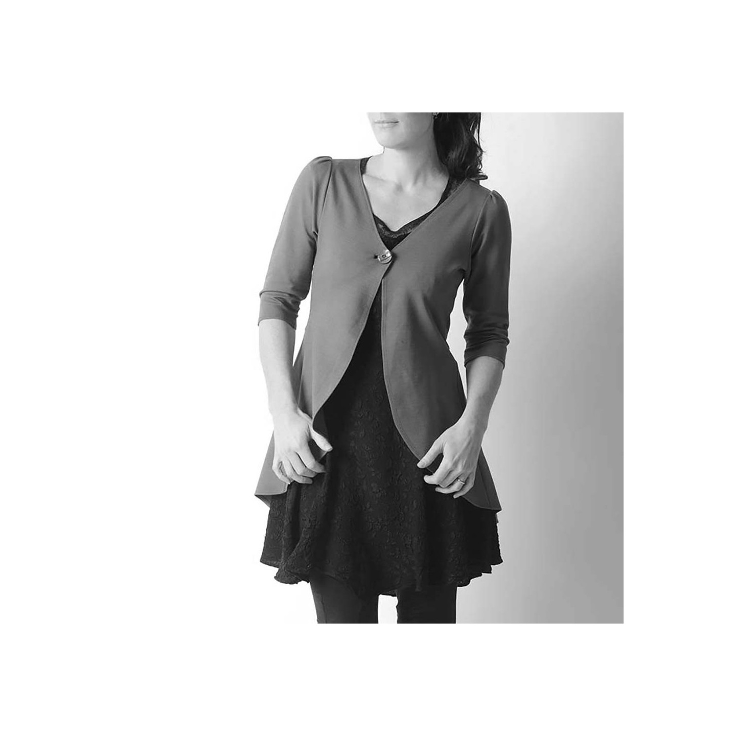 Gilet Long Redingote Manches Longues Et Plis Au Dos Personnalis gilet-long-redingote-manches-longues-et-plis-au-dos-personnalis