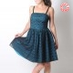 Black and blue lace dress with straps