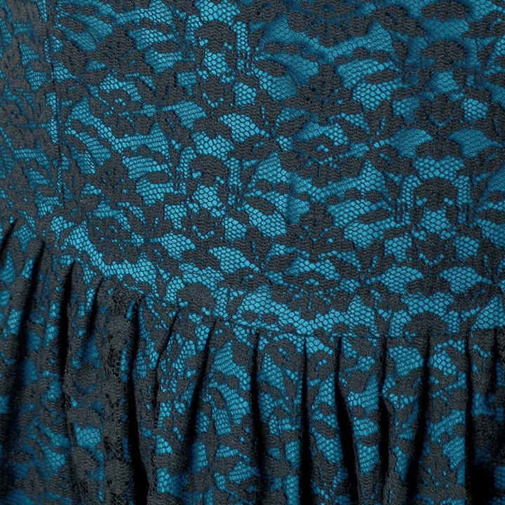 Black and blue lace dress with straps