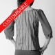 Womens shirt with small collar and 3/4 length sleeves - CUSTOM HANDMADE