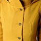 Manteau cadeau pour femme original femme d'hiver à Capuche de Lutin en laine jaune moutarde