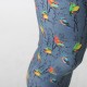 Collants Leggings fabrication artisanale coton imprimé oiseaux colorés