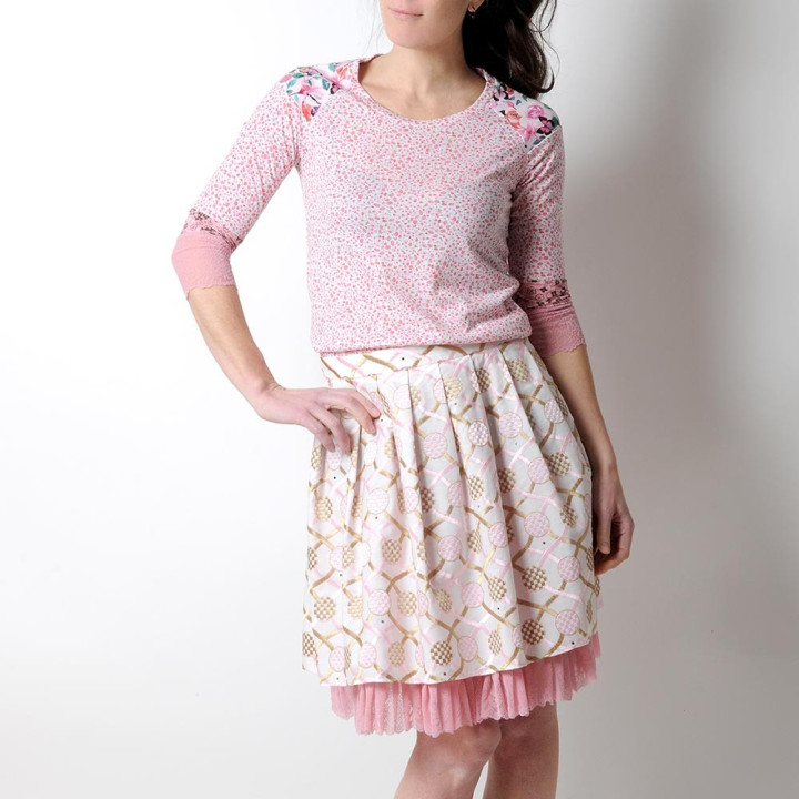 idée cadeau pour femme Jupe habillée blanche et rose, Vêtements femme mariage