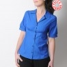 PROTOTYPE Royal blue cotton shirt, short sleeves