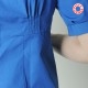 créateur fabrication française PROTOTYPE Chemisier en coton bleu roi, manches courtes